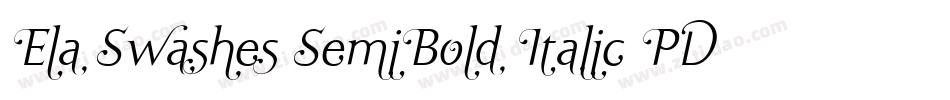 Ela Swashes SemiBold Italic PDF字体转换